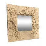miroir d'artiste des années 90 en plâtre