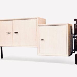 Pièce unique des années 80 : Enfilade sculpturale, design audacieux
