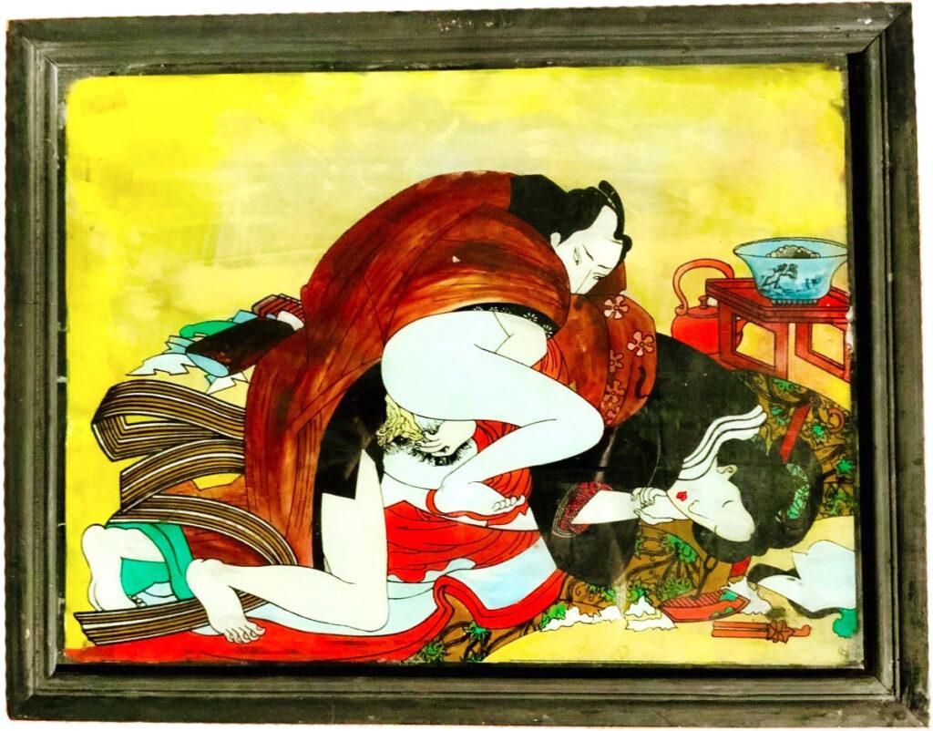 peintures sur verre du Kamasutra