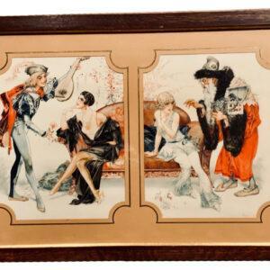 Personnages Aquarelle Satirique