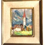 Peinture sur panneau d'un Paysage De Savoie Par Jean Communal