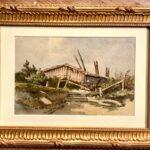 Aquarelle encadrée du 19ème siècle