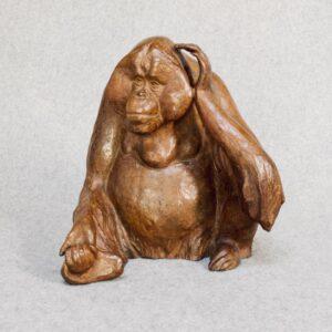 Bronze d'Orang Outan par Florence Jacquesson