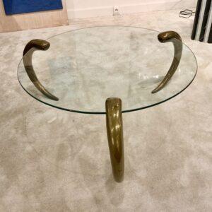 table basse tripode en bronze
