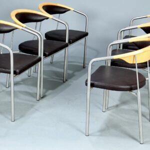 Fauteuils Danois en Inox