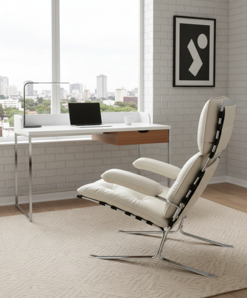 Fauteuil bureau vintage associé mobilier contemporain décoration mixte