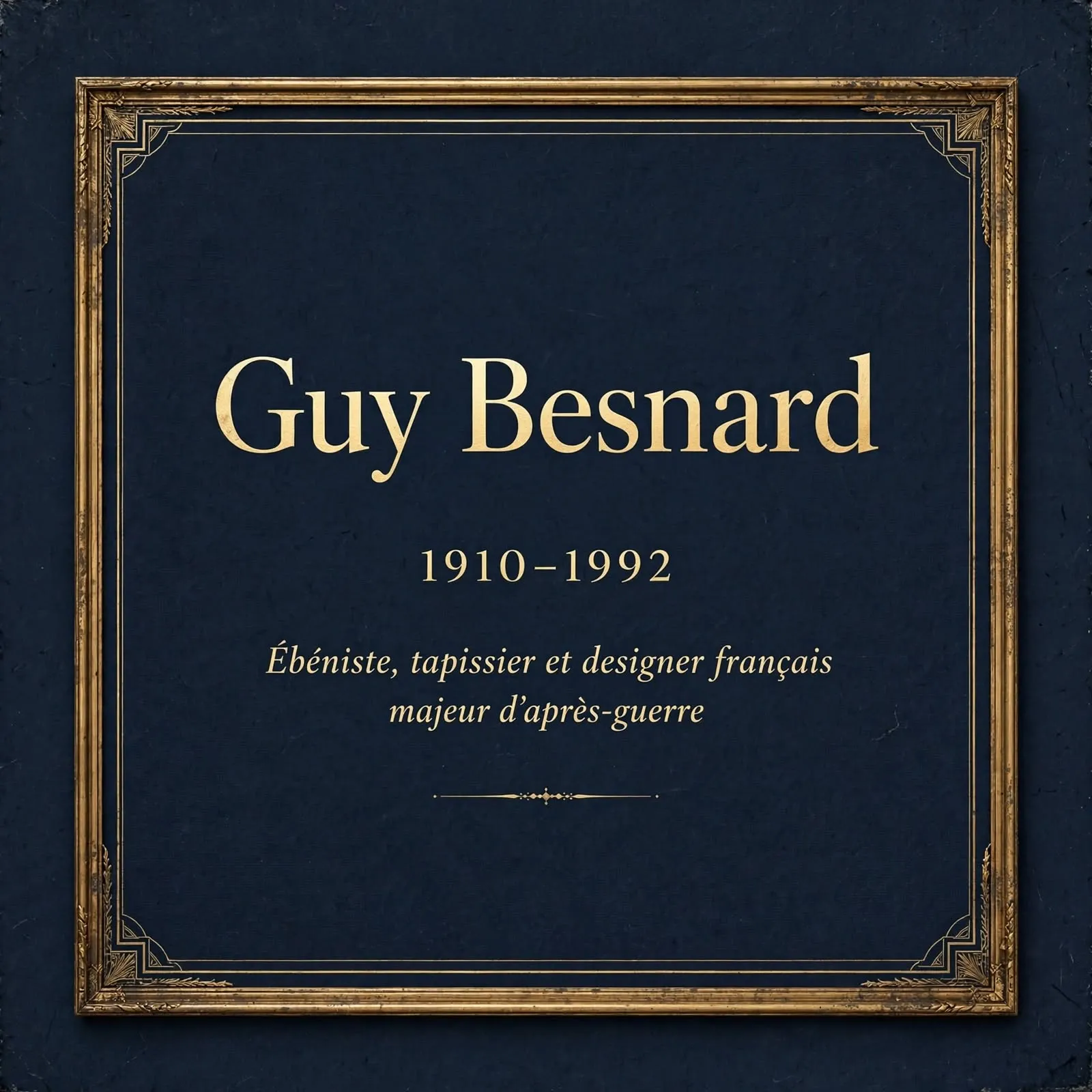 Guy Besnard (1910-1992) est un ébéniste, tapissier et designer français majeur d'après-guerre